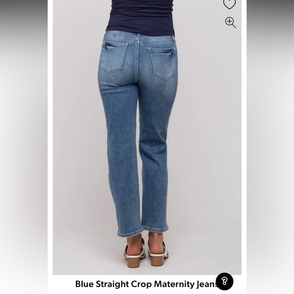 Pink Blush Maternity Jeans Straight Fit Over Bump Panel SUPER CUTE! - Picture 4 of 7